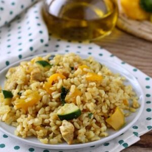 Riso Saltato Pollo e Zucchine